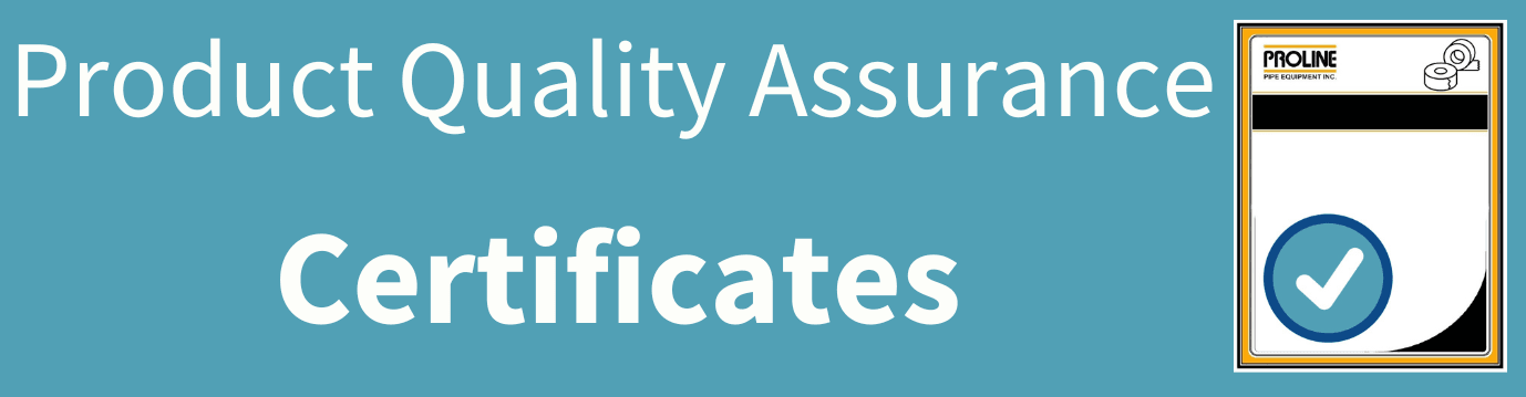Product Quality Assurance Certificates
