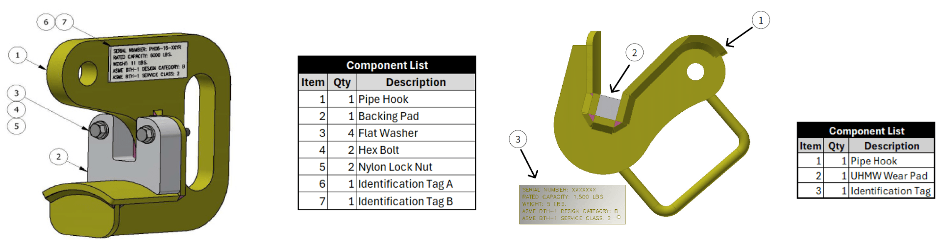 Pipe Hooks Components